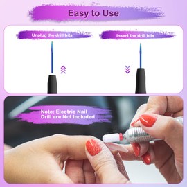 30 Pieces Nail Cutter Attachments and 75 Pieces Nail Cutter Sanding Sleeves, Professional Tungsten Alloy and Ceramic Cutter Bit for Gel Nails, 3/32 Inch Nail Cutter Bits Set for Manicure and Pedicure