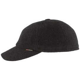 Gött Man Plain Baseball Cap with Ear Flaps - 55 charcoal