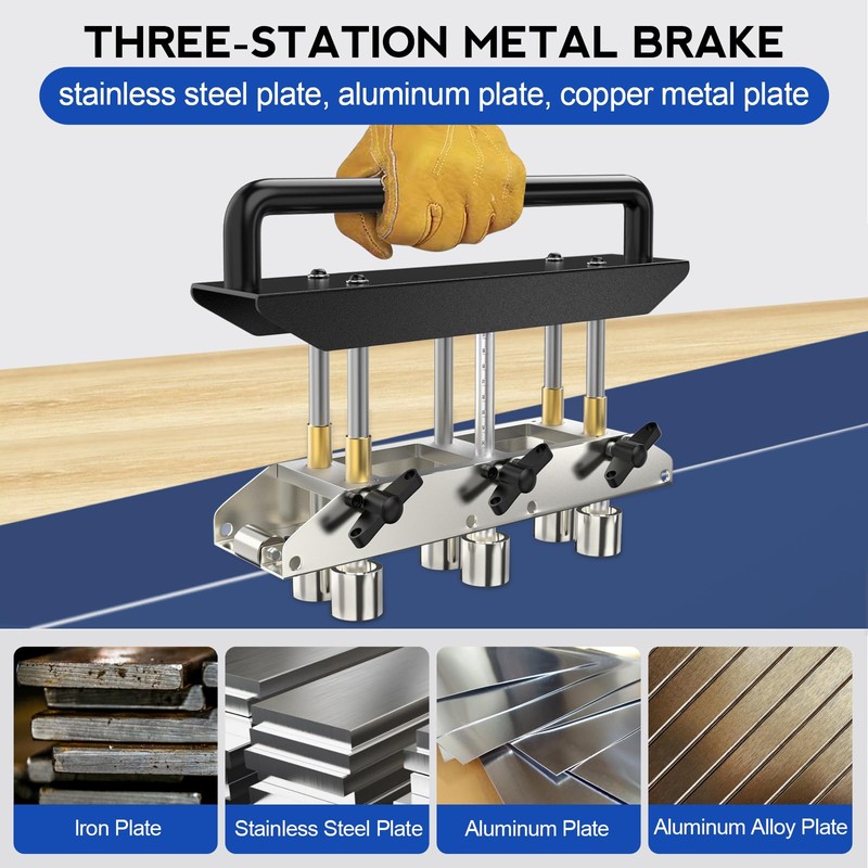CINSEA Adjustable Rebar Bender with Three-Station Edge Roller Bender, Large