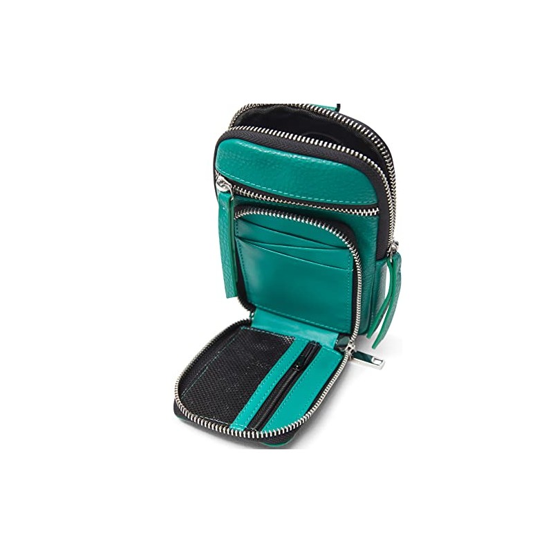 Desigual Women's MONE_EMBOSSED HALF D Accessory-Travel Wallet,, Green