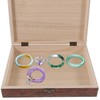 SEWACC Wooden Storage Box with Hinged Lid and Lock Simple