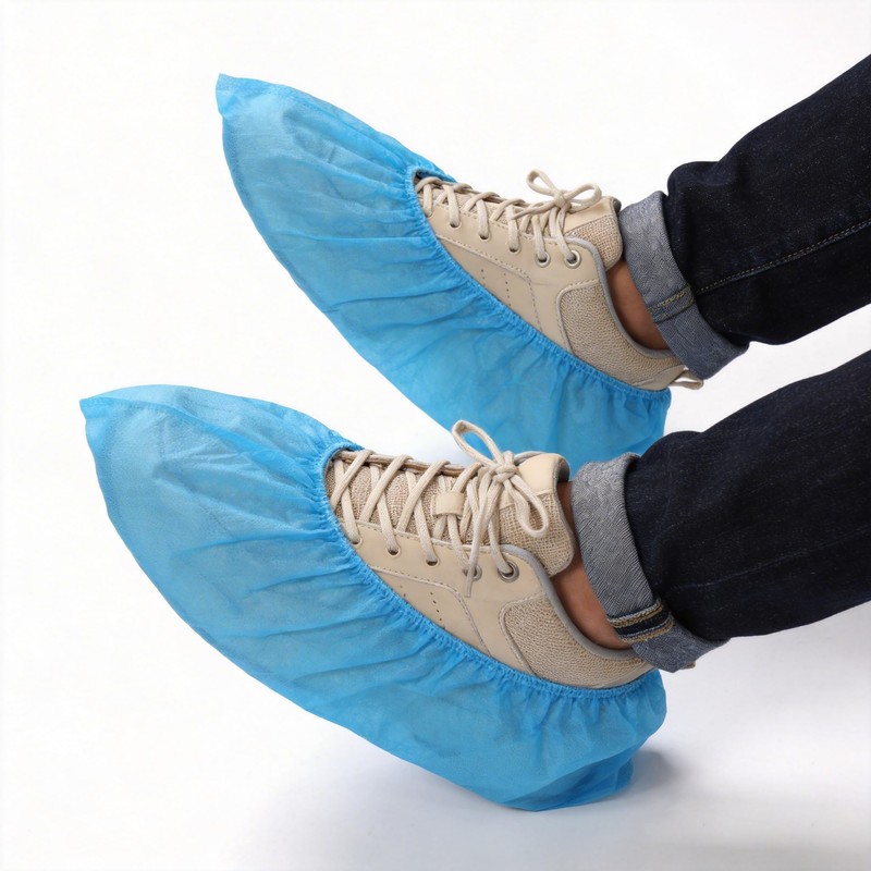 X-Large 100 Pcs Disposable Shoe Covers Non-Slip Reusable, Durable Breathable