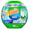 Gain Flings Ultra Oxi Laundry Detergent Pacs, 76 Count, Waterfall