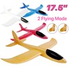 IJRPLM 4 Pack Foam Airplanes, 4 Color 17.5" Large Throwing
