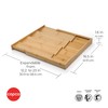 Copco 4 Tier Expandable Bamboo Spice Organizer for Drawers, Adjustable