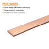sourcing map Copper Flat Bar, 0.2" Thickness x 0.79" Width