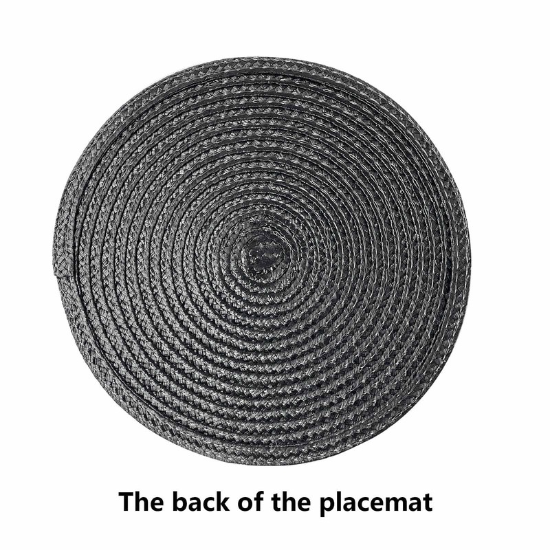 Round Woven Plastic Placemats 18cm Small Dining Table Mats, Set