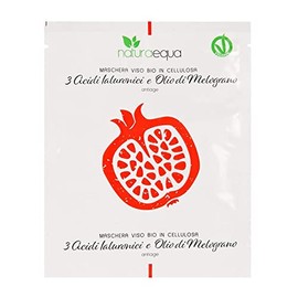 NATURAEQUA Organic Cellulose Face Mask, 3 Hyaluronic Substances and Melograin Oil, Anti-Ageing, Ecobio 21MV3AC