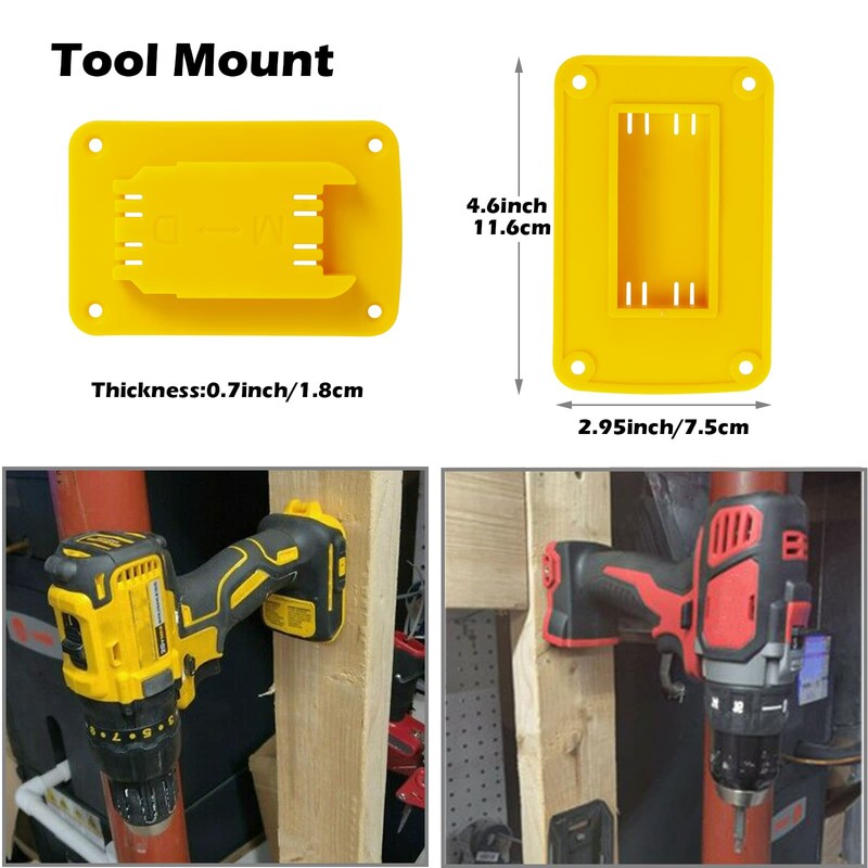 10Pcs Tool Mount for Compatible with Dewalt 20V,12V Drill, M18