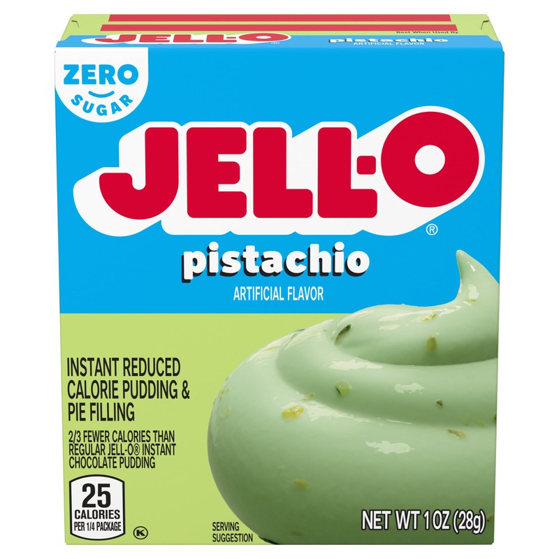 Jell-O Instant Pudding & Pie Filling Mix, Pistachio Flavored, Sugar