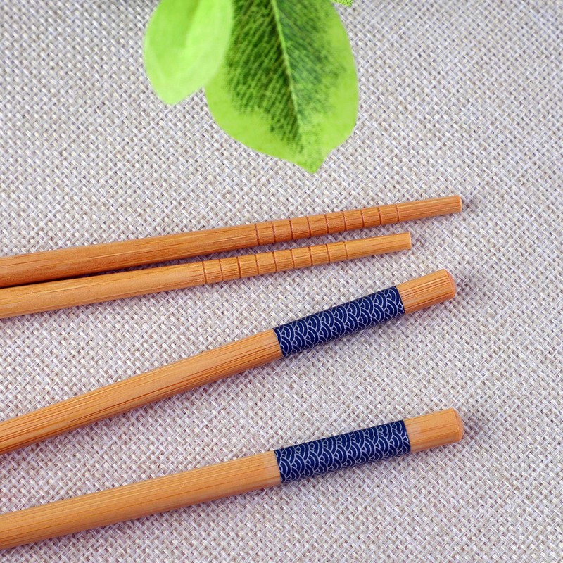 Antner 10 Pairs Bamboo Chopsticks Reusable Japanese Style Chopstick Gift