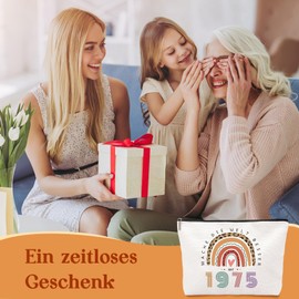 Gift 50th Birthday Woman Funny Birthday Gift for Women 50th Birthday - Makeup Bag, Gifts for 50th Birthday Woman, Practical Gift Idea, Beautiful Design 50th Birthday Woman, 1975