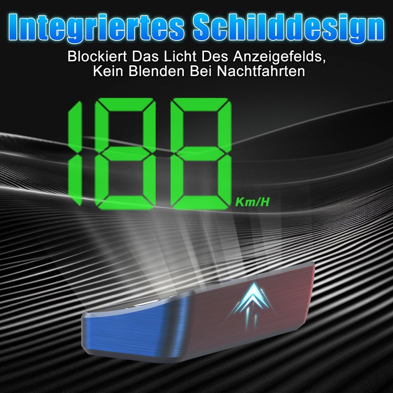 WODHMIEY HUD Speedometer Projector, Windshield Projector Speedometer HUD with GPS