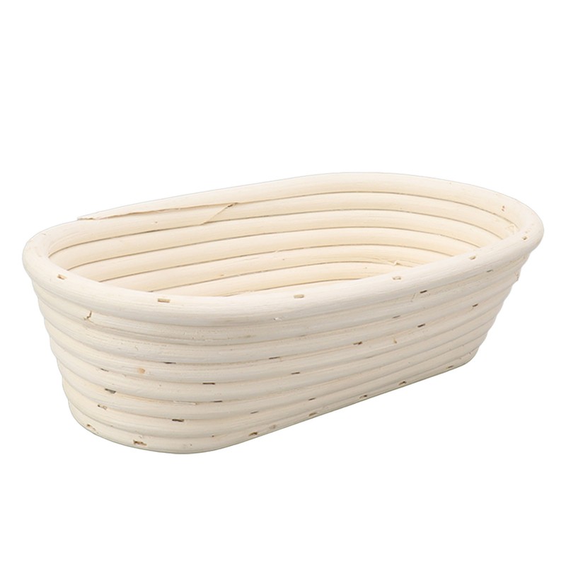 25cm Bread Proofing Basket Set Oval Natural Rattan Sourdough Proofing