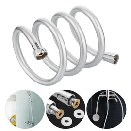 Flexible Flexi Smooth Shower Hose Pipe Hoses Tube 1.5m Single Tap Replacement Extension Universal, Chrome (G1/2)