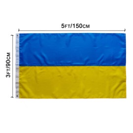 Ukraine Flag Ukrainian flag 3x5FT -(90x150cm) Sewn Stripes 210D Heavy Duty Polyester Flag Outdoors Indoors Brass Grommets