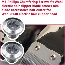 M5 Phillips Chamfering Screws fit Wahl Electric Hair Clipper Blade Screws 808 Blade Accessories Hair Cutter for Wahl 8148 Electric Hair Clipper Head（2Pcs） (2 Pcs)