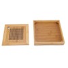 Mini Square Wooden Kongfu Tea Water Storage Serving Tray