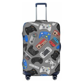 Lukbfall Game Console Controllers Luggage Suitcase Covers Elastic Washable Gamepad Luggage Protector Travel Suitcase Protective Cover For Kid And Adult, M (Fit 22-24 Inch Luggage)
