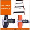 Fire Escape Ladder,49 FT Emergency Portable Safety Ladder,Extension Rope Ladder