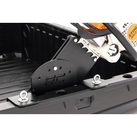 Rough Country Chainsaw Carrier Bed Side Mount for Polaris Ranger/Can-Am Defender - Secure Chainsaw Storage, Bolt-on Install, Fits Up to 18" Chainsaws