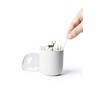 QUALY QL10220-BN Cotton Bud Organiser Recycled Plastic White / Brown