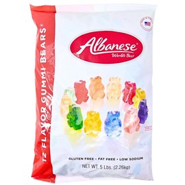 Albanese bulk gummi bears 12 flavor 5 Lb Bag by Pufai Grocery