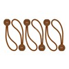 Canopy Ball Bungee Cords, 6-Inch, 6-Piece (5, Brown)