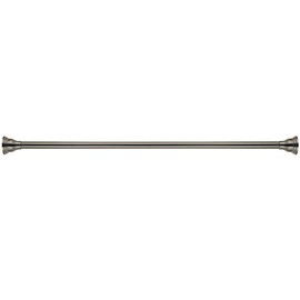 Kingston Brass SR118 Edenscape 60"-72" Stainless Steel Adjustable Tension Shower Curtain Rod with Decorative Flange, Brushed Nickel