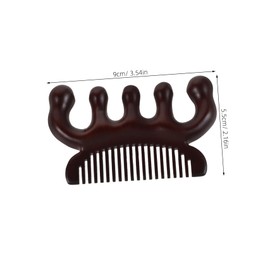 OHPHCALL Natural Sandalwood Scalp Massager Comb Hair Tool for Dandruff Removal Hair Care Scalp Scratcher