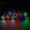 16mm 12V-24V DC 4A White Ring LED Lighted Metal Switch