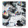 JAWO Black and White Marble Shower Curtain Cool Colorful Gouache