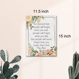 Motivational Wall Art Decor I've Learned That People Canvas Print Inspirational Framed Painting for Kids Boy Teen Home Wall & Tabletop Decor