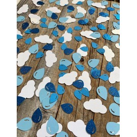 100PCS Cloud Raindrop Confetti for The Bride Is on Cloud 9 Bachelorette Party Decorations