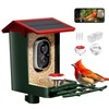 Smart Bird Feeder with Camera Solar Powered, 2K HD Video,