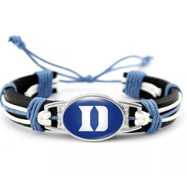 Duke Blue Devils Bracelet Adjustable Leather