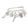 Knitting Charm Brooch, gift for knitter