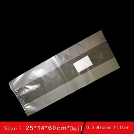 SUCOHANS Mushroom Grow Bags XLS Extra Large Size 10'' x 5.5'' x 24'' /Sealable Spawn/Myco Bags with 0.5 Micron Filter Designed for Mushroom Cultivation Growing (10)