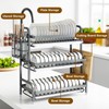 Bepatio 2 Tier Dish Drying Rack,Stainless Steel Dish Rack With