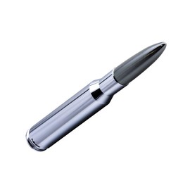 VMS RACING 50 Cal Caliber Chrome Gunmetal TIP Bullet Antenna in Heavy Gauge CNC Machined Billet Aluminum Short Compatible with Harley Davidson Touring Models with Tour PAK (ONLY)