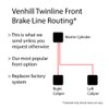 Venhill YAM-9010F Braided Stainless Steel Front Brake Lines for Yamaha