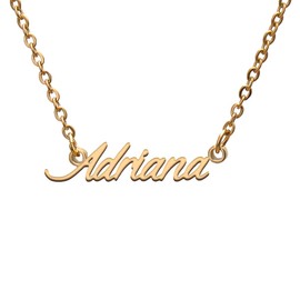 Adriana Name Tag Necklaces for Her His Friends Familys Relationship Memory Jewelry Gift