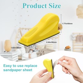 71 Pcs Micro Sander Kit, Luxiv 3.5” x 1” Mini Detail Sander for Small Projects, Finger Sanding Tools with 7 Kinds of 70Pcs Sandpaper Grits: 40 60 80 120 150 220 400