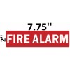 BUILDINGSIGNS.COM FIRE Alarm Sign (RED,Double Sided Tape, Aluminium 2X7.75-Rust Free)--REF24-1