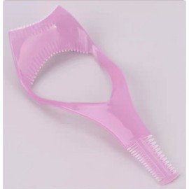 Brow Mascara 3 in 1 Eyelash Tool Mascara Shield Ricator Guard Card Beauty Cosmetics Makeup Liner Assist Guide, 02 Translucent Pink, 1 Piece / 브로우마스카라 3 in 1 속눈썹 도구 마스카라 쉴드 리케이터 가드 카드 뷰티 화장품 메이크업 라이너 보조용 가이드, 02 Translucent pink, 1개