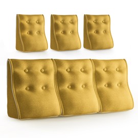 Rucener Sectional Headboard Pillow, Zipper Design Combinable Ergonomic Reading Pillow for Sitting in Bed, DIY Linen Cover Foam Inserts Back Pillow for Bed Sitting Up, Adult Bedroom Decor Aesthetic