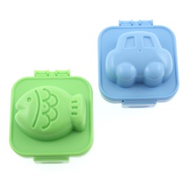 Kotobuki 450-202 Plastic Egg Mold, Set of 2, Fish and Car