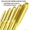 Max-Craft HSS Hand Taps 1/4-28UNF Hss M2 Titanium Coated Nitride