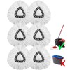 6 Pack Microfiber mop Head Replacements, Compatible with O-Ceda Easywring