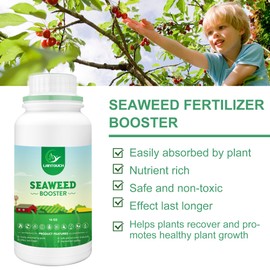 LANTOUCH Organic Seaweed Booster, Plant Nutrient Concentrate, Kelp Lawn and Plant Concentrate Liquid Fertilizer for All Plants, Non-Toxic and Safe, Help Plants Healthy Growth and Recover from Stress